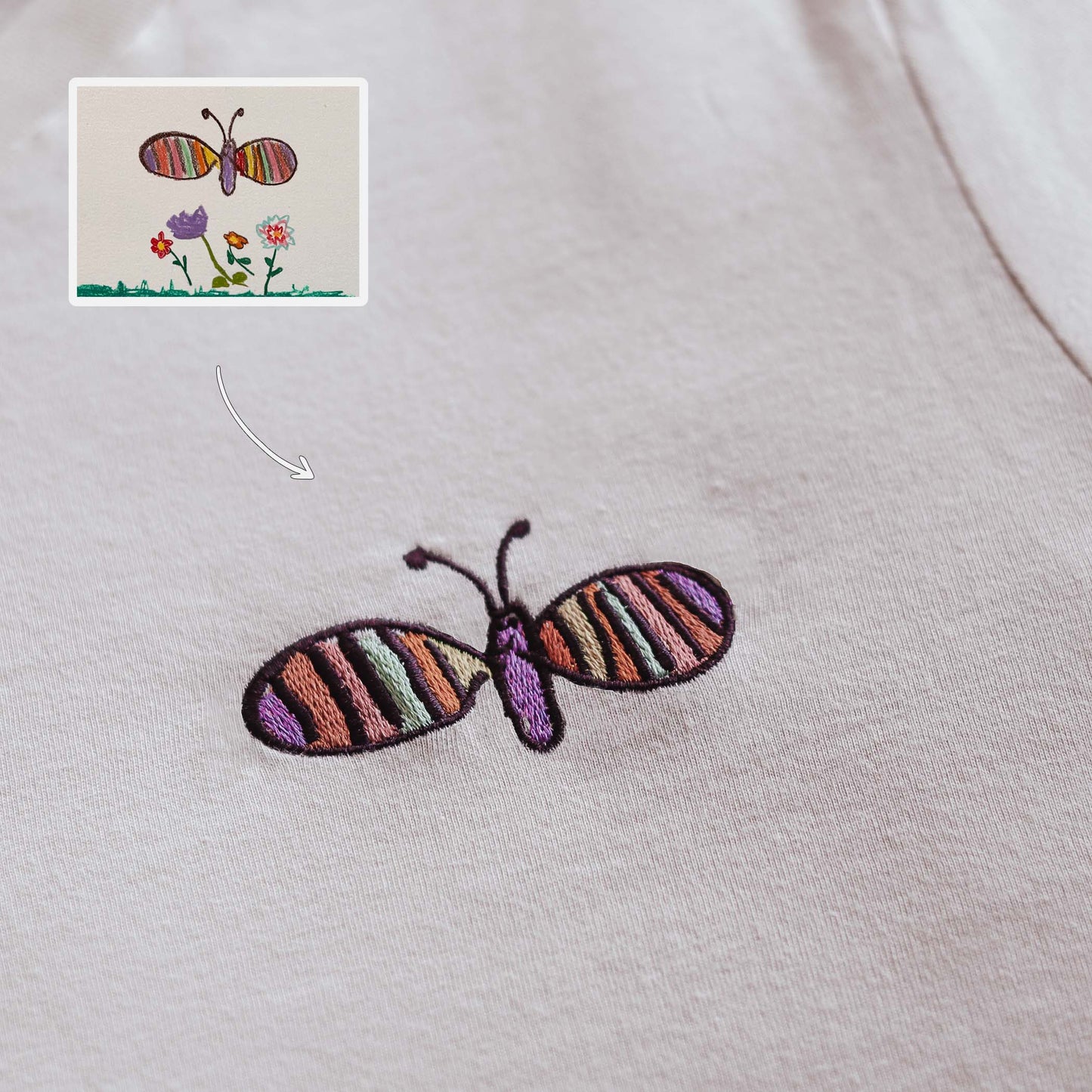 Individuell besticktes T-Shirt